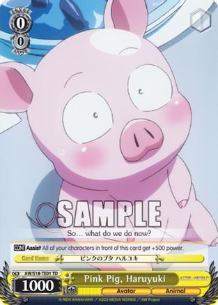 Image of Pink Pig, Haruyuki (AW/S18-TE01 TD) - Accel World