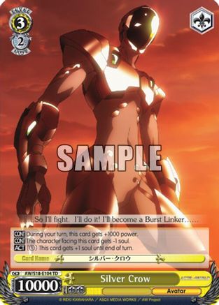 Image of Silver Crow (AW/S18-E104 TD) - Accel World