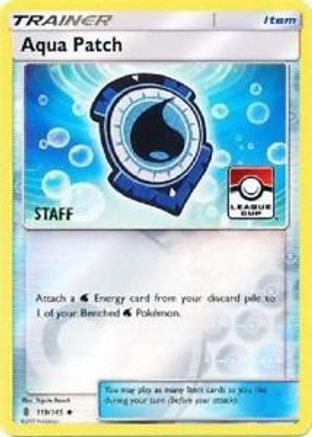 Image of Aqua Patch 119/145  - Reverse Holofoil League & Championship Cards - Promo