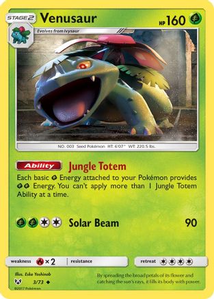 Image of Venusaur 003  Shining Legends - Uncommon