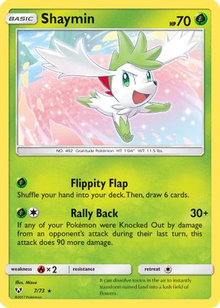 Image of Shaymin 007/73  - Holofoil Shining Legends - Holo Rare