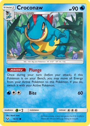 Image of Croconaw 019/73  Shining Legends - Common