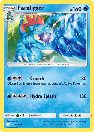 Image of Feraligatr 020/73  Shining Legends - Uncommon
