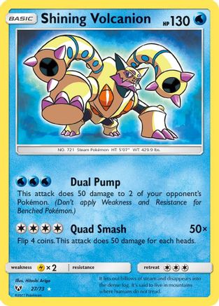 Image of Shining Volcanion 027/73  - Holofoil Shining Legends - Shiny Holo Rare