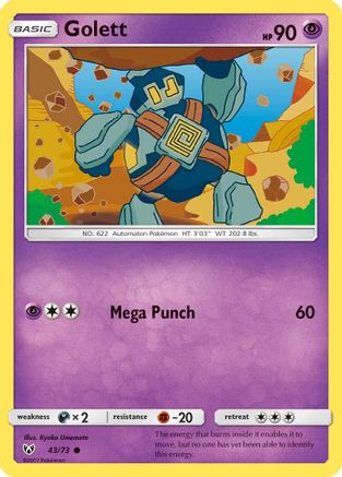 Image of Golett 043/73  - Reverse Holofoil Shining Legends - Common