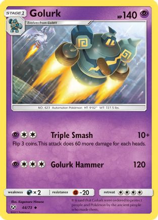 Image of Golurk 044/73  - Reverse Holofoil Shining Legends - Uncommon