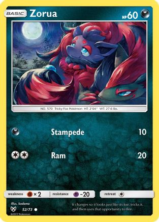 Image of Zorua 052/73  Shining Legends - Common