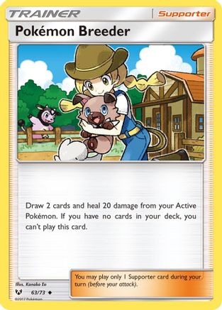 Image of Pokemon Breeder 063/73  Shining Legends - Uncommon