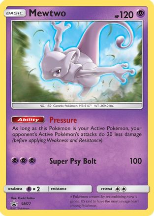 Image of Mewtwo SM77  - Holofoil SM Promos - Promo