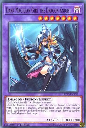 Image of Dark Magician Girl the Dragon Knight (LEDD-ENA36) - Legendary Dragon Decks 1st Edition