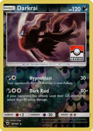 Image of Darkrai 087/147  - Reverse Holofoil League & Championship Cards - Promo