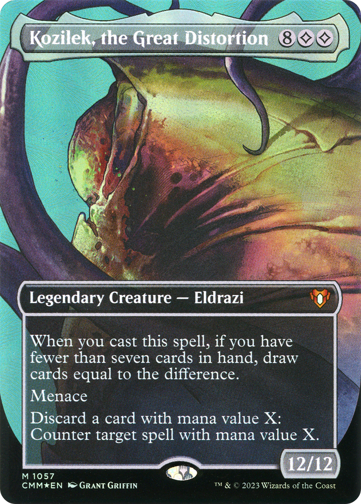Image of Kozilek, the Great Distortion (Textured Foil) (CMM-1057) - Commander Masters (Borderless) Foil