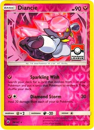 Image of Diancie 094/147  - Reverse Holofoil League & Championship Cards - Promo