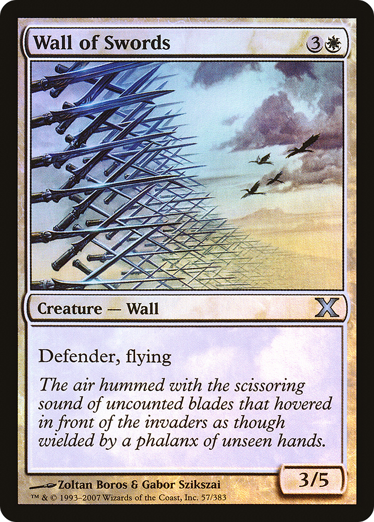Image of Wall of Swords (10E-57★) - Tenth Edition Foil