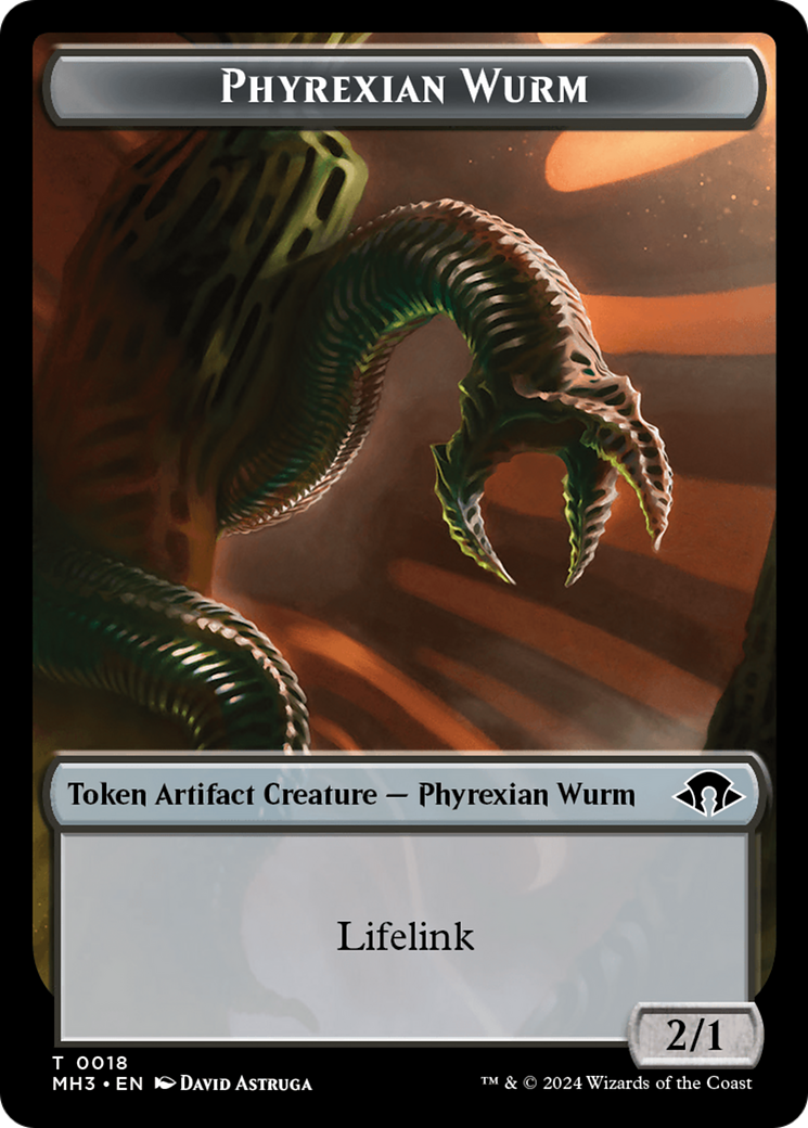 Image of Phyrexian Wurm (TMH3-018) - Modern Horizons 3 Tokens Foil