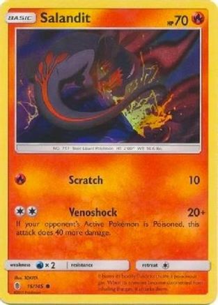 Image of Salandit 015/145  - Holofoil League & Championship Cards - Promo