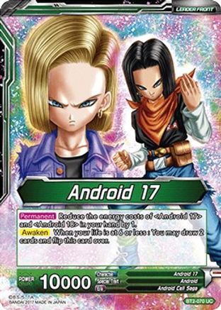 Image of Android 17 // Diabolical Duo Androids 17 & 18 (BT2-070) - Union Force