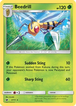 Image of Beedrill 003/111  SM  Crimson Invasion - Rare
