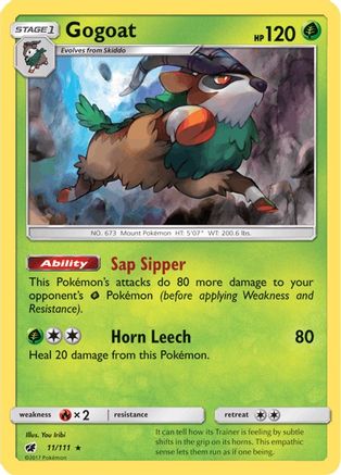 Image of Gogoat 011/111  - Holofoil SM  Crimson Invasion - Holo Rare