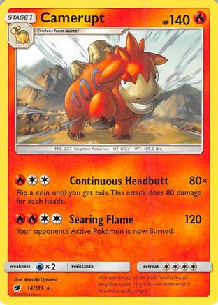 Image of Camerupt 014  SM  Crimson Invasion - Rare