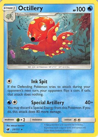 Image of Octillery 023  - Reverse Holofoil SM  Crimson Invasion - Rare
