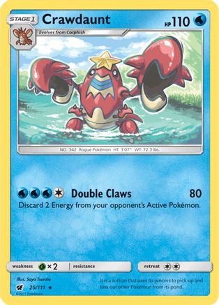 Image of Crawdaunt 025  SM  Crimson Invasion - Rare