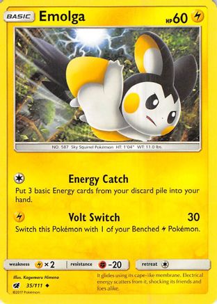 Image of Emolga 035/111  SM  Crimson Invasion - Uncommon