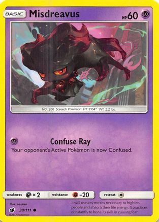 Image of Misdreavus 039/111  SM  Crimson Invasion - Common