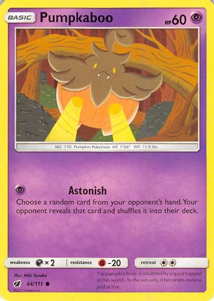 Image of Pumpkaboo 044/111  - Reverse Holofoil SM  Crimson Invasion - Common