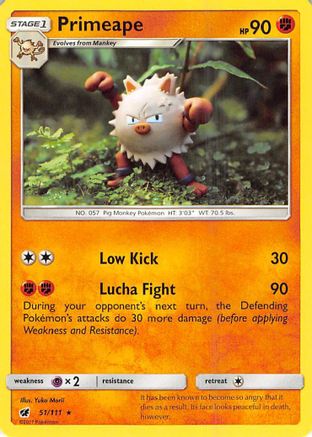 Image of Primeape 051/111  SM  Crimson Invasion - Rare