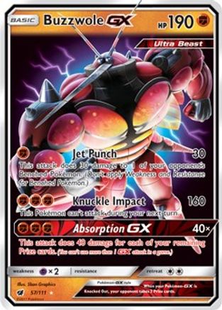 Image of Buzzwole GX 057/111  - Holofoil SM  Crimson Invasion - Ultra Rare