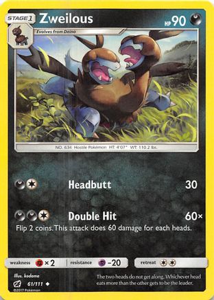 Image of Zweilous 061  SM  Crimson Invasion - Uncommon