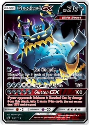 Image of Guzzlord GX 063/111  - Holofoil SM  Crimson Invasion - Ultra Rare