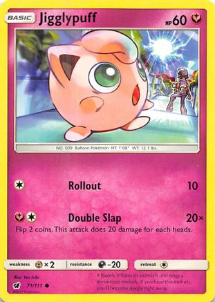 Image of Jigglypuff 071/111  - Reverse Holofoil SM  Crimson Invasion - Common