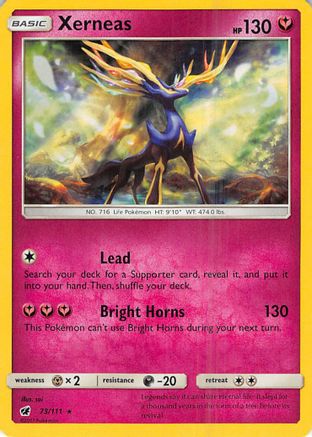 Image of Xerneas 073/111  - Holofoil SM  Crimson Invasion - Holo Rare