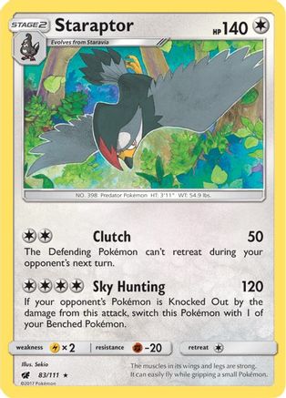 Image of Staraptor 083  SM  Crimson Invasion - Rare