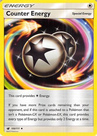 Image of Counter Energy 100/111  - Reverse Holofoil SM  Crimson Invasion - Uncommon