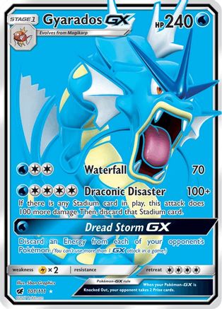 Image of Gyarados GX (Full Art) 101/111  - Holofoil SM  Crimson Invasion - Ultra Rare