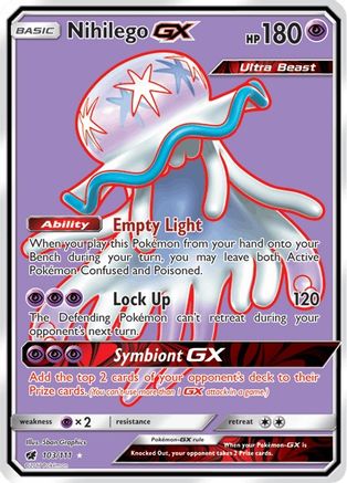 Image of Nihilego GX (Full Art) 103/111  - Holofoil SM  Crimson Invasion - Ultra Rare