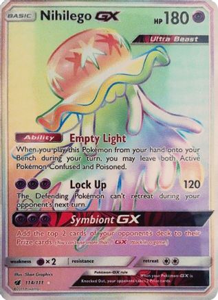 Image of Nihilego GX (Secret) 114  - Holofoil SM  Crimson Invasion - Secret Rare
