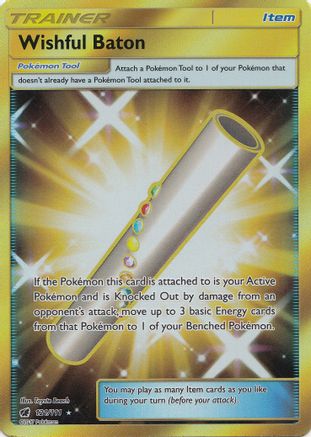 Image of Wishful Baton (Secret) 121  - Holofoil SM  Crimson Invasion - Secret Rare