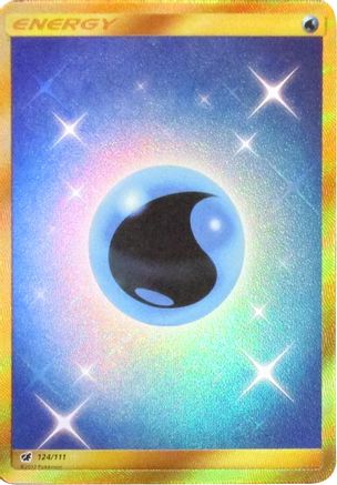 Image of Water Energy (Secret) 124/111  - Holofoil SM  Crimson Invasion - Secret Rare