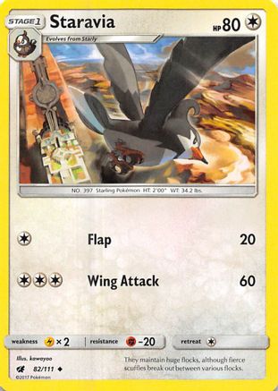 Image of Staravia 082  SM  Crimson Invasion - Uncommon
