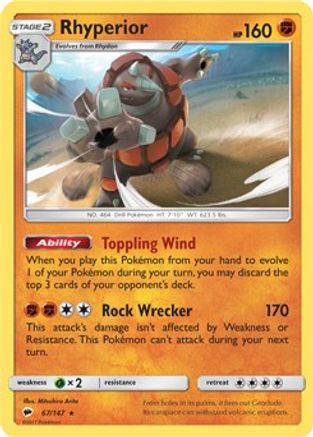 Image of Rhyperior 067/147  Deck Exclusives - Rare