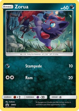 Image of Zorua SM83  - Holofoil SM Promos - Promo