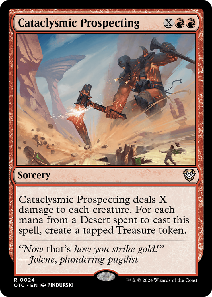 Image of Cataclysmic Prospecting (OTC-024) - Outlaws of Thunder Junction Commander