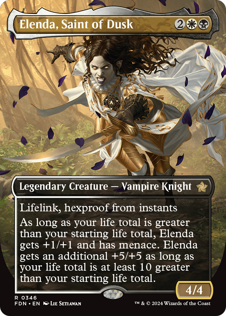 Image of Elenda, Saint of Dusk (Borderless) (FDN-346) - Foundations (Borderless)