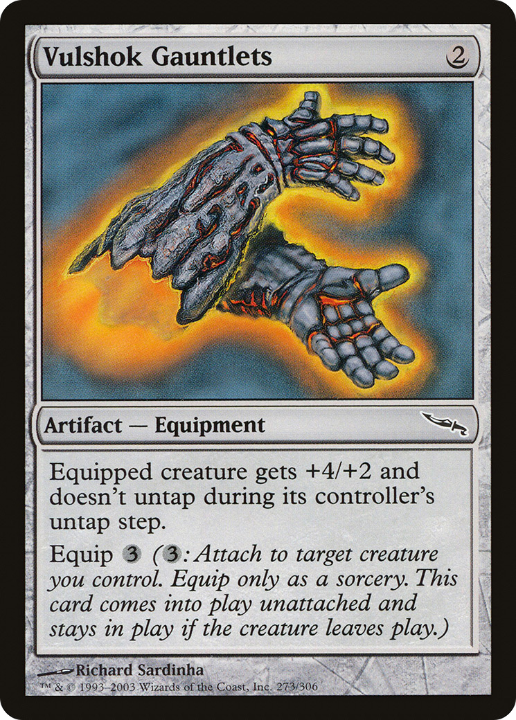 Image of Vulshok Gauntlets (MRD-273) - Mirrodin Foil