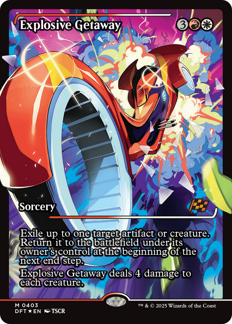 Image of Explosive Getaway (Showcase) (DFT-403) - Aetherdrift: (Showcase) Foil