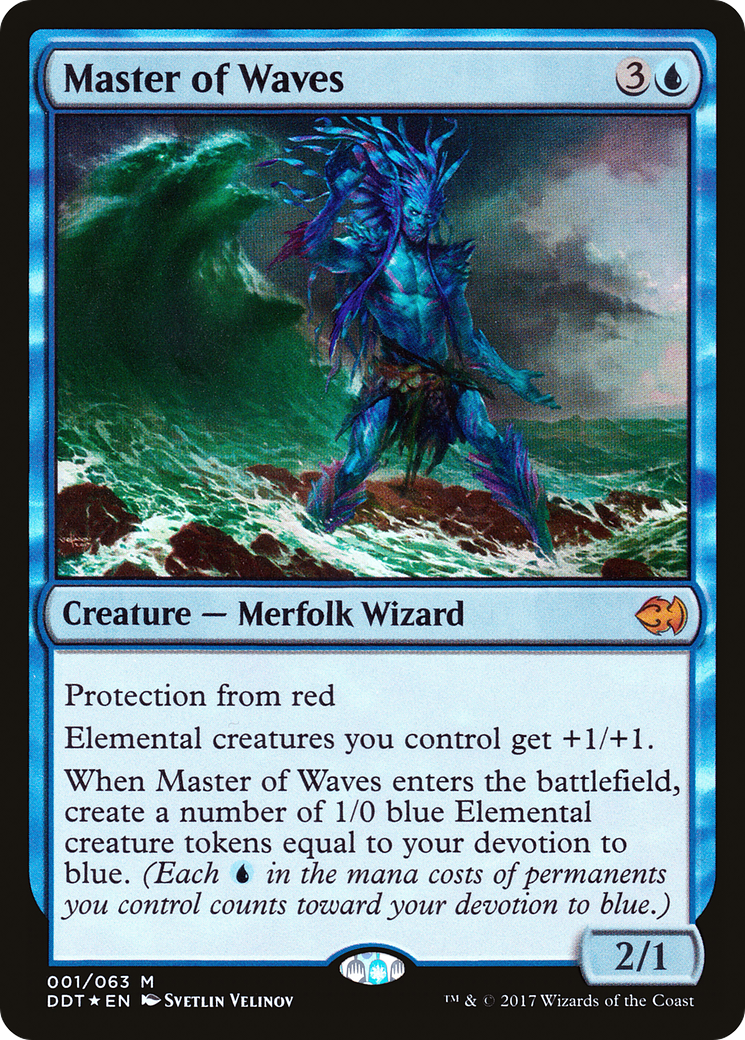 Image of Master of Waves (DDT-001) - Duel Decks: Merfolk vs. Goblins Foil